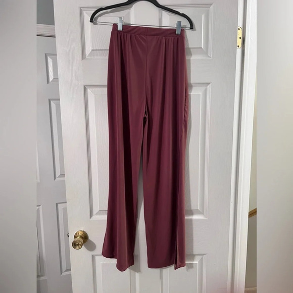 Zara Wine Red Wide Leg Gaucho Pants Size Small - Picture 5 of 5